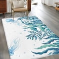 thumbnail image 2 of Turquoise Jellyfish Coastal Area Rugs 3'x5', Washable Small Throw Rugs for Living Room Bedroom, Summer Beach Ocean Seaweed Indoor Outdoor Rug Non-Slip Low Pile Carpet Runner Reversible Floor Mats, 2 of 8