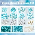 thumbnail image 6 of 550Pcs 15 Styles Turquoise Summer Beach Beads DIY Ocean Turquoise Bead Blue Turquoise Beads Natural Shell Beads with Alloy European Dangle Charms for Jewelry Making, 6 of 7