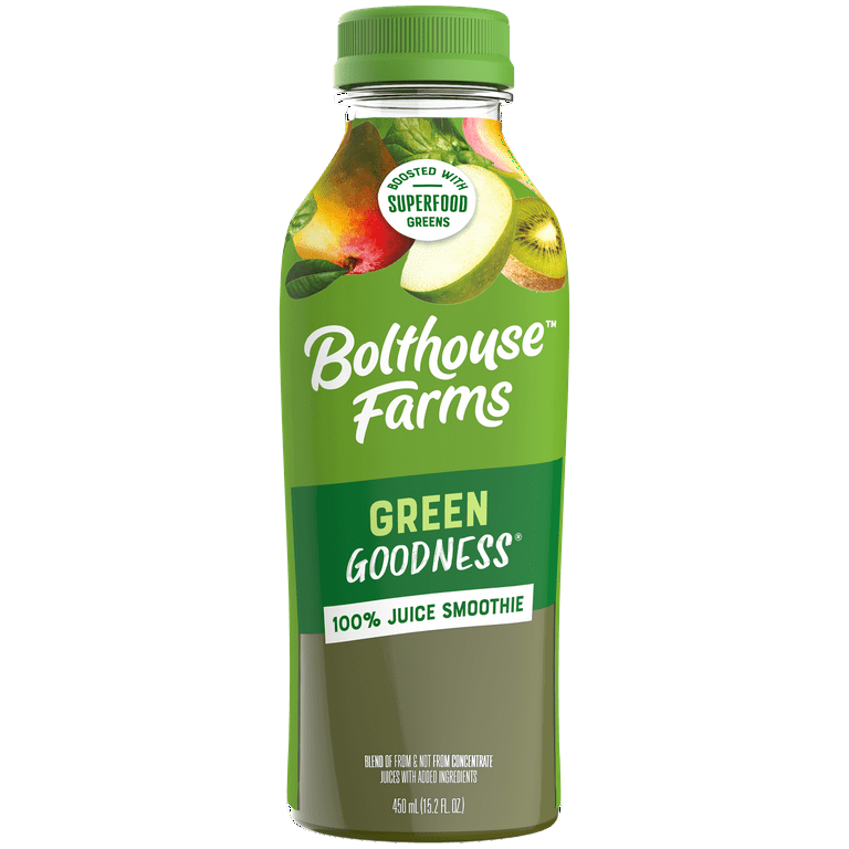 Bolthouse Farms Fruit Juice Smoothie, Green Goodness, 15.2 fl. oz. Bottle
