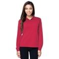 thumbnail image 1 of Tri-Mountain Cheap Lady Vital Long Sleeve KL020LS Mini Pique Polo, 2X-Large, Red, 1 of 2