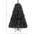 thumbnail image 2 of Favory 4.5ft Black Artificial Christmas Pine Tree Seasonal Holiday Carnival Home Party Decoration for Home, Office, Party Decoration Indoor Outdoor with 483 Branch Tips and Foldable Stand, 2 of 11