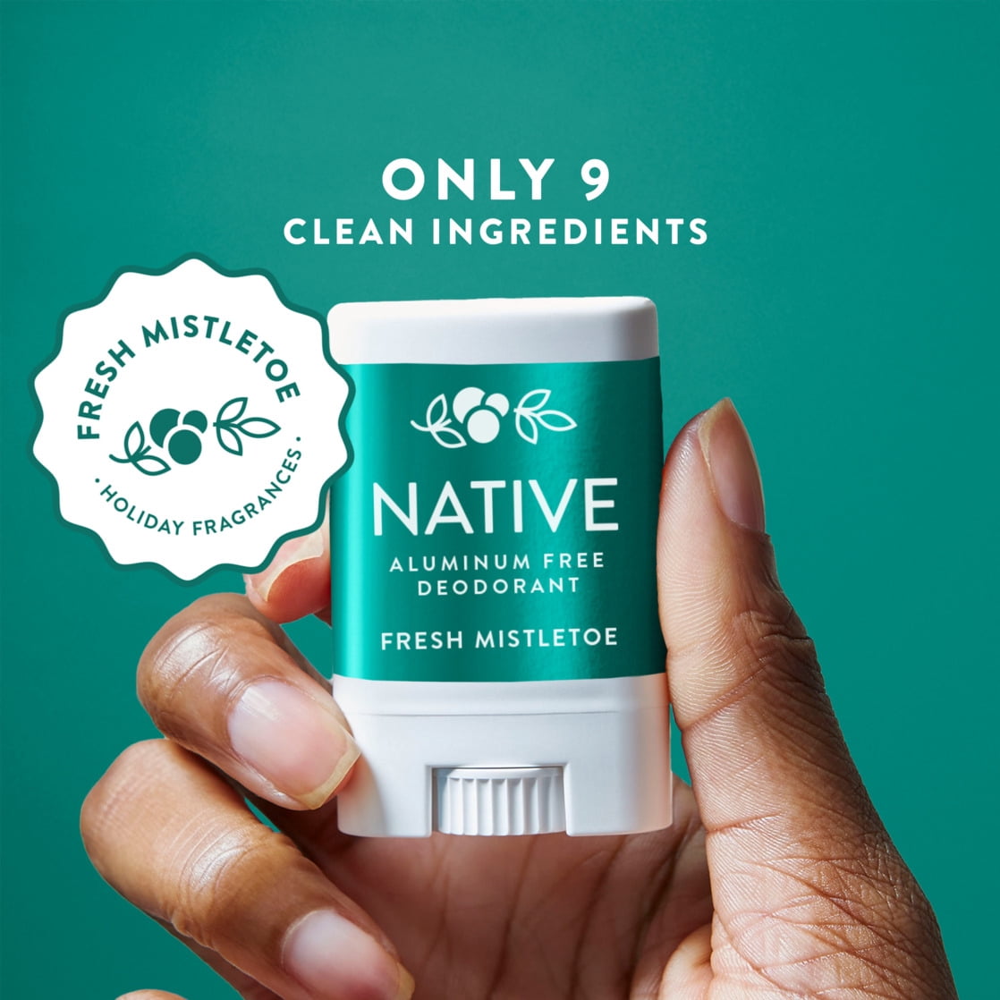 (2 pack) Native Limited Edition Fresh Mistletoe Mini Deodorant 0.35 oz