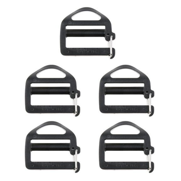 yotijay 5 pcs 1 inch Strong Heavy Ladder Lock Slider Adjustable Webbing Strap Release