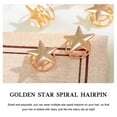 thumbnail image 4 of Gold Hair Pins Star Hair Clips Bridal Hair Piece Wedding Hair Accessories for Women and Girls Pack of 5 (Gold), 4 of 4