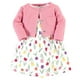 thumbnail image 1 of Hudson Baby Conjunto De Vestido Y Cárdigan De Algodón Para Niña Primavera Tulipanes 0-3 Meses, 1 of 2
