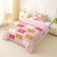 thumbnail image 2 of Manfei Hopscotch Number Twin Comforter Sets, Rainbow Cloud Bedding Set, Pink, Pink Reversible, 2 Pieces, 1 Comforter and 1 Pillowcase, 2 of 7