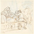 thumbnail image 2 of Wilhelm Marstrand 12x12 Gold Ornate Wood Frame and Double Matted Museum Art Print Titled - Osteriscene, in the Foreground Kisses a Seated Couple (1810 - 1873), 2 of 4