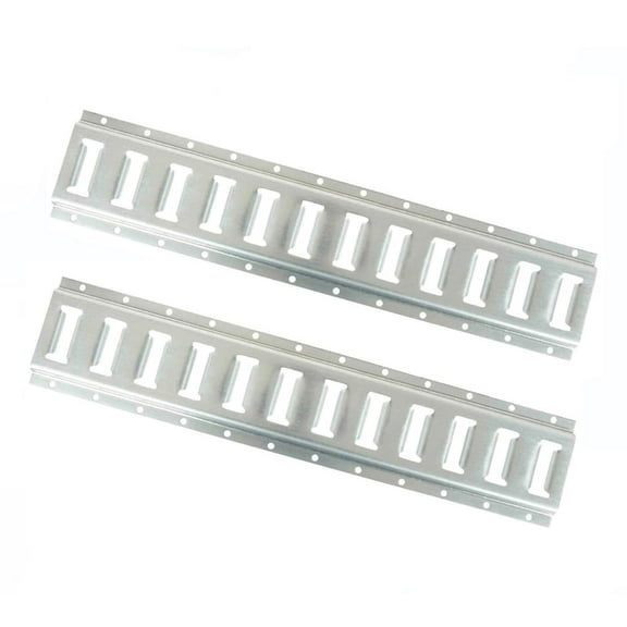 2 Pack 5' Horizontal E-Track Tie-Down Rail - Galvanized Steel Trailer Tie Down Track, 12 Gauge Heavy Duty E-Track System for Cargo Securement in Vans & Trucks - Gray