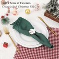 thumbnail image 4 of Set of 6 Flowers Napkin Ring Holders Dinner Tables Rings Elegant Ornament Table Setting, 4 of 5