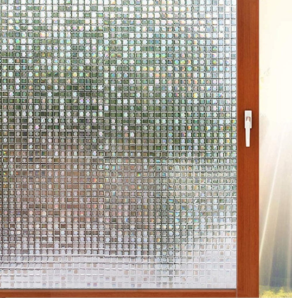 Privacy Window Film Waterproof Glass Door Adhesive Window Sticker Decals Decor 
