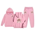 thumbnail image 7 of Gunia Kids Girls Jogging Suits Sweatsuits 2 Piece Set Stylish Casual With Bow Print Design Comfortable Hoodie Jogger Pants Outfit Play Everyday Wear Clothes Set Cute Outfits For Girl 2-13 Years, 7 of 7