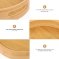 thumbnail image 4 of 1Pc Bamboo Tray Practical Food Serving Tray Household Snack Dessert Storage Tray, 4 of 5