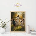 thumbnail image 2 of Eastern Print Jesus Plays With Children Poster, Christian Pictures Wall Decor, Catholic Sacred Heart Of Jesus Painting, Religion Bible Poster For Church Prayer Room Living Room, UNFRAMED 8x12, 2 of 4