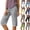 25# Gray, variant on Womens Bermuda Shorts Cotton Linen Knee Length Drawstring Elastic Waist Baggy Capris Loose Summer Beach Shorts for Seniors,Army Green XL