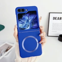 for Samsung Galaxy Z Flip 6 5G Matte Case, Compatible with MagSafe Shockproof Ultra Thin Hard PC Shookproof Folding Anti-Drop Wear-Resistant for Samsung Galaxy Z Flip 6, Blue