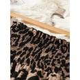 thumbnail image 3 of Women Leopard Print Wide Leg Pants, Smocked High Waist Casual Trousers, 3 of 5