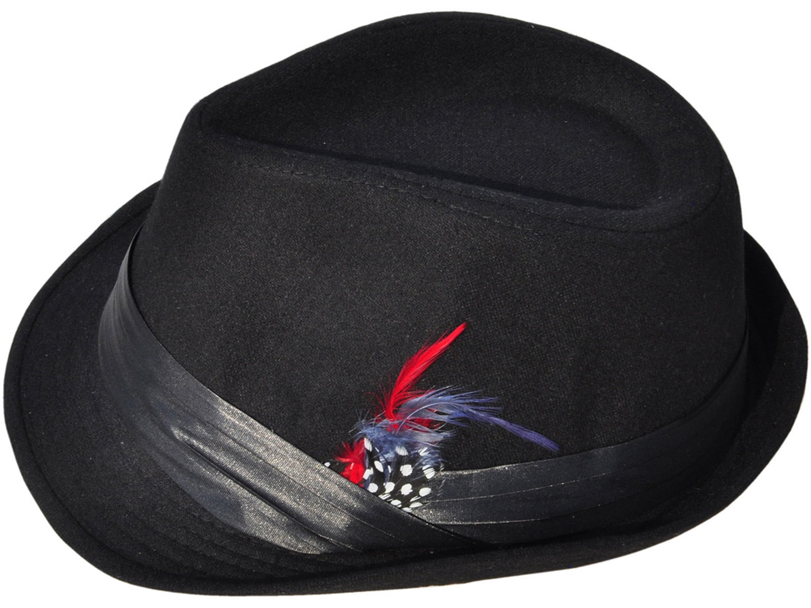 Simplicity Unisex Lightweight Gangster Fedora Hat with Black Band 