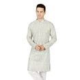 thumbnail image 2 of TRILOKI Ikkat Men Kurta Pajama Set Ethnic Indian Traditional Wear Ethnic Diwali Puja, 2 of 5
