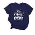 thumbnail image 2 of successthop Bunny Shirts for Women Happy Easter Casual Short Sleeve Holiday T Shirts Crewneck Top Spring Beach Clothes XL, 2 of 3
