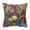 A-1pc#061, variant on Breathable Linen Pillowcase with 3D Floral Digital Print, Imitation Embroidery Design for Sofa & Bed – Soft Pink Roses & Blue Irises on Beige Background