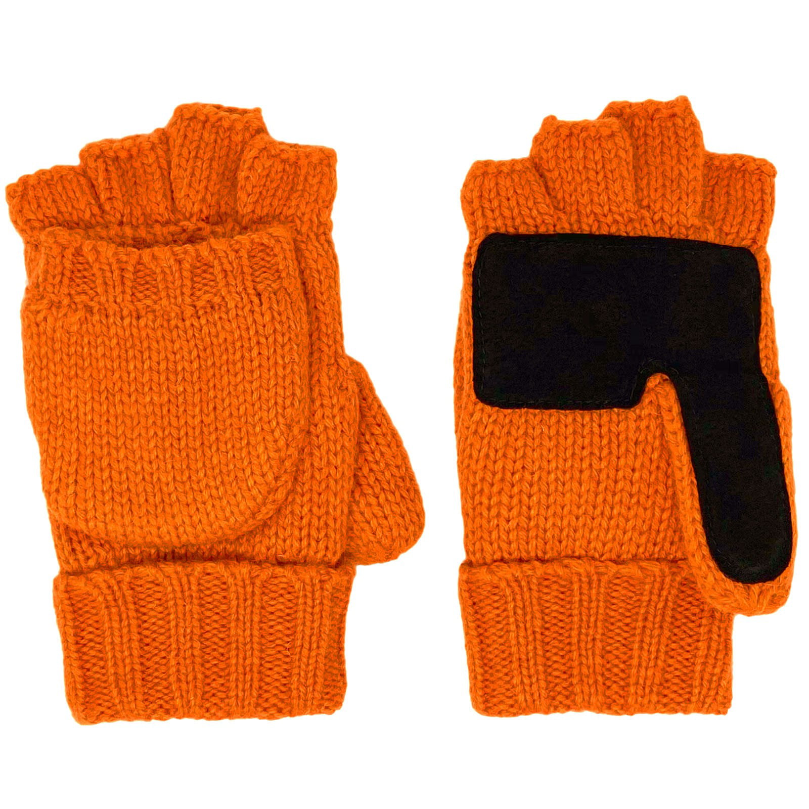 Color : Black bxvhry Mens Convertible Mittens Thinsulate Insulation Fleece Lined Warm Knit Half Fingerless Gloves with Mitten Cover