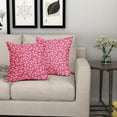 thumbnail image 6 of Hot Pink Beige Daisy Floral Pillow Covers 16X16 Inch Vintage Flowers Decorative Pillow Cases Set of 2 Preppy Block Print Cotton Linen Throw Pillows Farmhouse Decor For Couch Porch Cushion Outdoor, 6 of 6