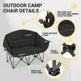 Kingcamp Loveseat Camping Chair for Adult Double Camping Chair Folding Chair for Two People