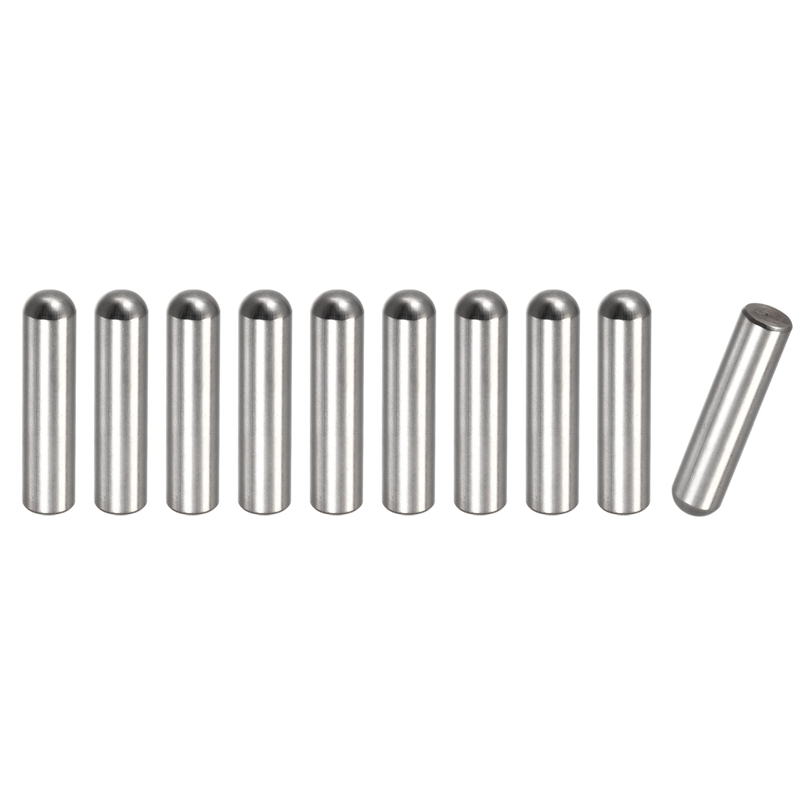 8x30mm Dowel Pins, 10 Pack Round Head Flat Chamfered End Dowel Pin