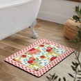 thumbnail image 2 of Flower Design Bathroom Rugs, Extra Soft and Absorbent Microfiber Pioneer Flower Woman Bath Mat, Non-Slip, Quick Dry Shaggy Bath Carpet, Suitable for Bathroom Floor, Tub, Shower 16x24 Inch, 2 of 5
