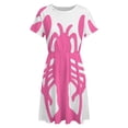 thumbnail image 4 of Pink Lobster Women's Dress Short Sleeve Summer Sundress Summer Women Clothes, 4 of 7