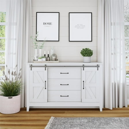 Alton Farmhouse 3 Drawer/2 Door Dresser, Magnolia Oak