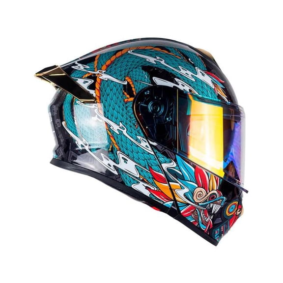 Casco Abatible Moto Kov Thunder Quetzalcoatl Certificado Dot