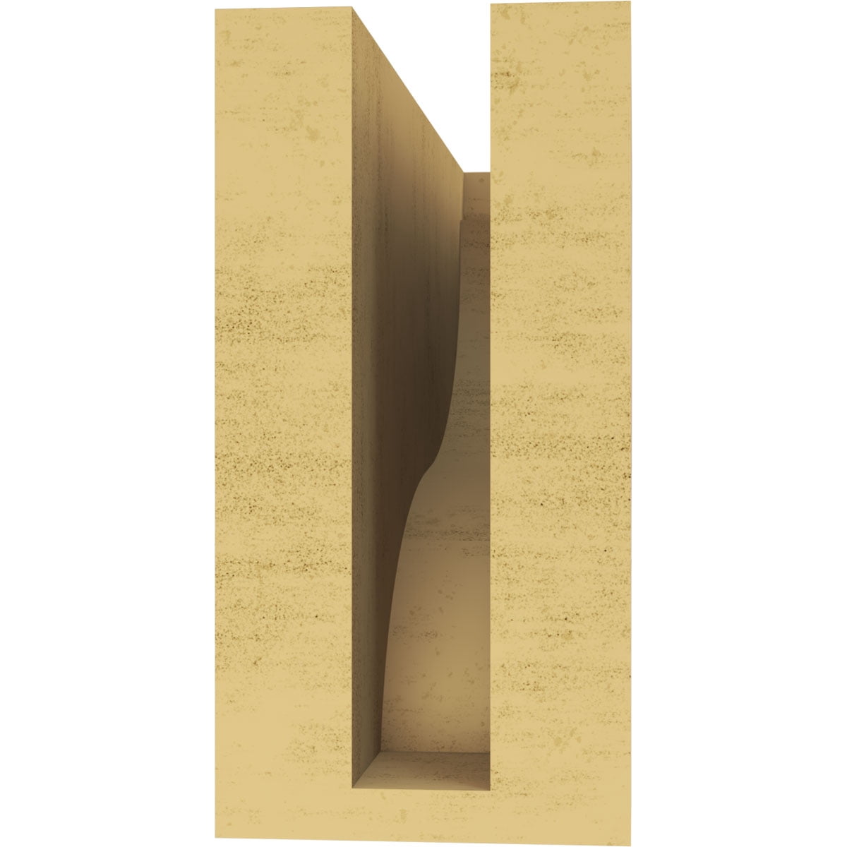 3"W x 9"D x 6"H Classic Garner Rough Cedar Woodgrain TimberThane Corbel, Primed Tan