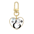 thumbnail image 1 of Porte-clés en Métal Cœur Doré Fat Cat sle Animal Mignon, 1 of 3