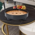 thumbnail image 6 of Round Storage Tray snack tray Organizer Food Organizer Basket Fruit Storage Organizer for Fruits Makeup Comestics Black, 6 of 8