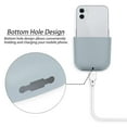 thumbnail image 5 of Gustave 6 Pack Wall Mount Remote Control Holder Self Adhesive No Drill Phone Charging Organizer TV Remote Pen Storage Caddy for Home Office, 5 of 8