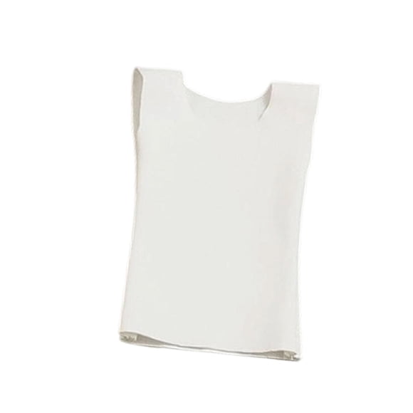Figura de acción a escala 1/6, ropa sin mangas, tela para mujer, informal, de moda, mini Blanco