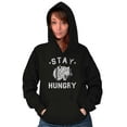 thumbnail image 3 of Stay Hungry Foodie Tiger Wolf Workout Unisex Plus Fleece Graphic Hoodie Brisco Brands 2X, 3 of 5