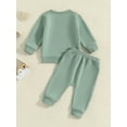 thumbnail image 6 of Hirigin Toddler Baby Girl Fall Clothes 6 12 18 Months 2T 3T Funny Letter Print Long Sleeve Crew Neck Sweatshirt Casual Pants Winter Outfit Set, 6 of 8