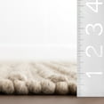 thumbnail image 2 of nuLOOM Dorene Contemporary High-Low Striped Wool Area Rug, 6' x 9', Beige, 2 of 9