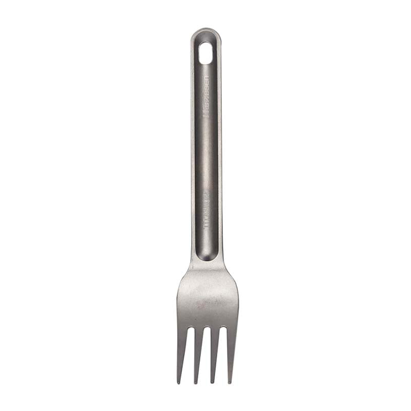 1pc Light Weight Titanium Spoon Fork For Outdoor Camping Tableware T pz 