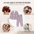 thumbnail image 4 of Uemuo Strawberries Pattern Womens Pajama Sets,PJ Set for Women,Pajamas for Women Logo,Long Sleeve Pajama Set for Women,Soft Long Sleeve Top With Pants-X-Large, 4 of 9