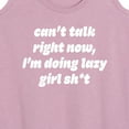thumbnail image 3 of Instant Message - Can't Talk Lazy Girl Sh - Women's Racerback Tank Top, 3 of 6