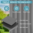 thumbnail image 4 of DONGPAI Outdoor Curtains for Patio Waterproof Blackout Privacy UV Resistant with Top and Bottom Grommet for Porch, Gazebo, Pergola, 100 x 84 Inches, Gray, 1 Panel, 4 of 9