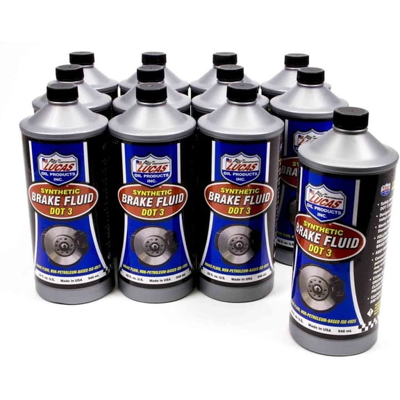 Lucas Oil 10826-12 Dot 3 Brake Fluid, 1 Quart, Case Of 12