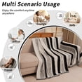 thumbnail image 3 of CJC Chenille Stripe Sofa Cover for Pet, 320GSM Tassel Edge Couch Cover Furniture Protector, Universal Couch Cover for Living Room Couch, Loveseat, Sectional (Black, 71'' x 134''), 3 of 8