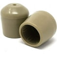 thumbnail image 4 of 100 Pack Chair Leg Caps for Party Rental Style Plastic Folding Chairs, Fits 3/4 Inch Dia. Frame, Protect Floors Beige, 4 of 9