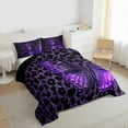 thumbnail image 3 of Manfei Boys Girls Purple Glitter Butterfly 2pcs Bedding Comforter Set,Cheetah Leopard Print Twin Comforter Sets,Gradient Ombre Breathable Bedding Set,Breathable Home Decor,Reversible, 3 of 8