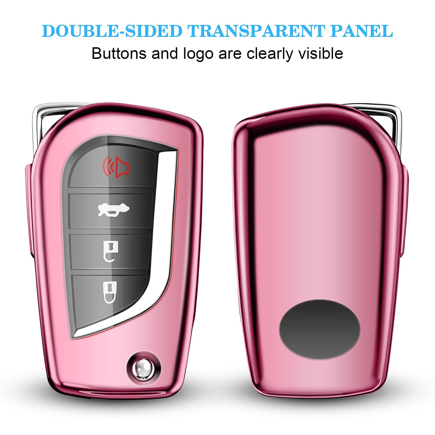 for Toyota Key Fob Cover Compatible with Toyota Fortuner tundra Camry RAV4 Highlander Corolla Smart Key