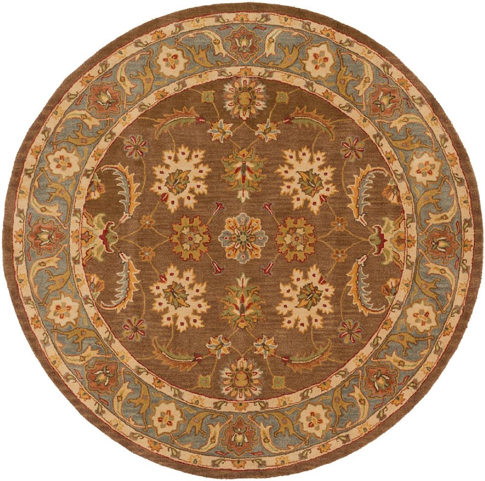 Traditional Marvella Collection Area Rug In Woodsy Color And Rectangle Round Runner Shape Walmart Com Walmart Com
